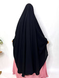 Black Awrah Khimar With Flap