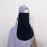 Black Round Half Niqab