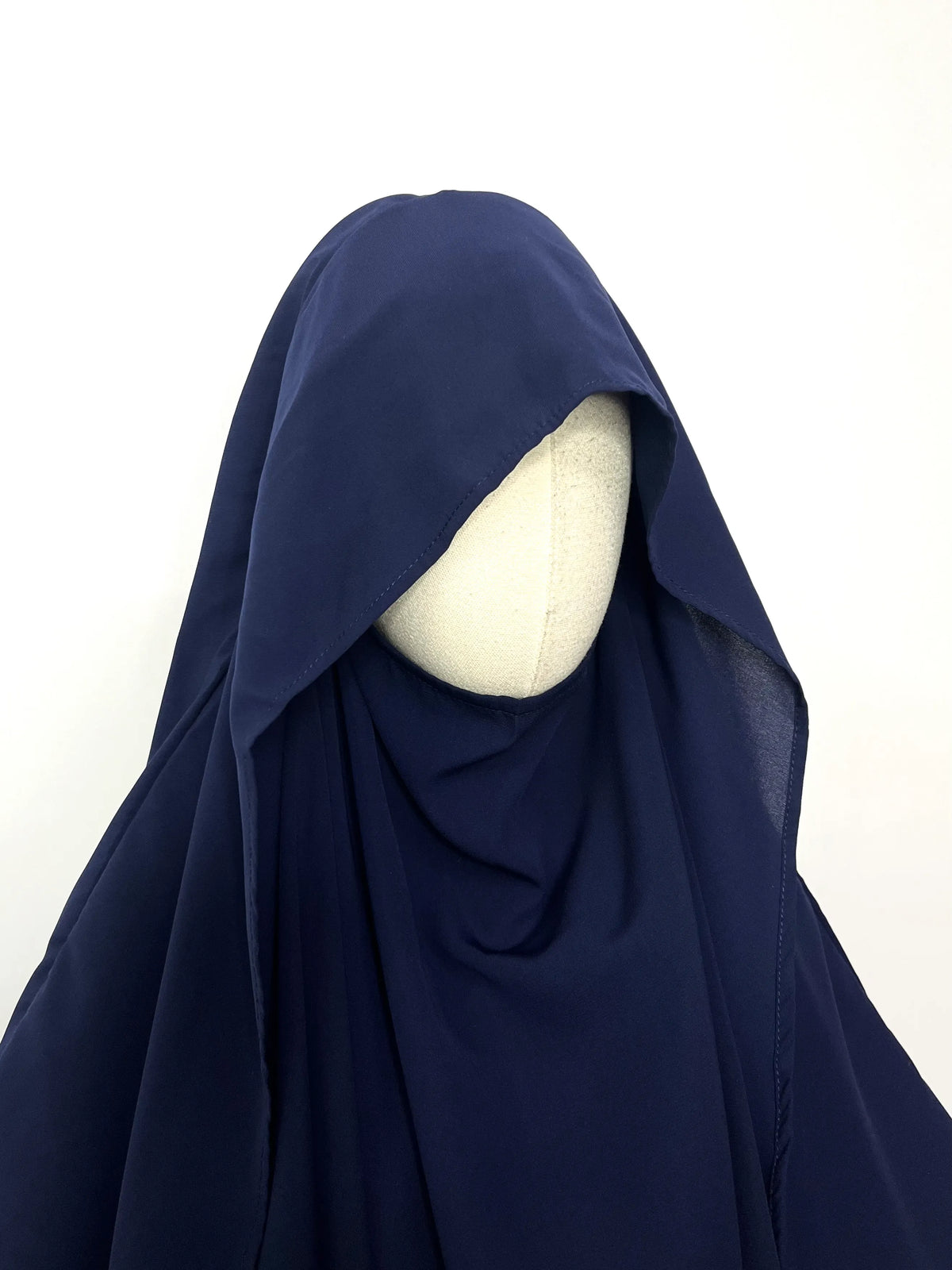 Navy Blue Flap Round Khimar