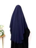 Navy Round Khimar