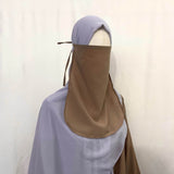 Beige Round Half Niqab