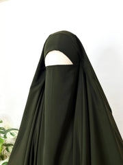 Olive Round Khimar