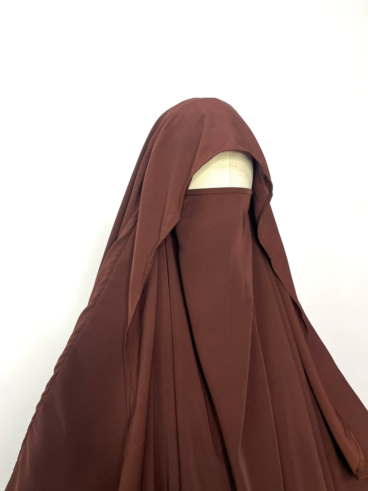 Brown Flap Round Khimar