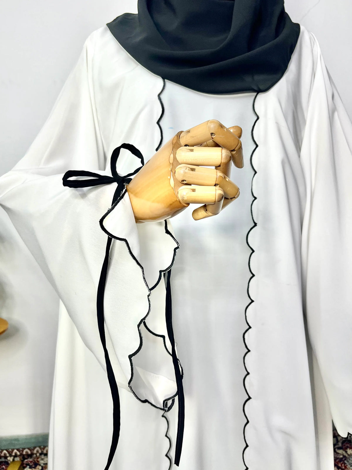White Ruh Embroidery Abaya