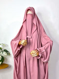 Pastel Pink Saudi Jilbab