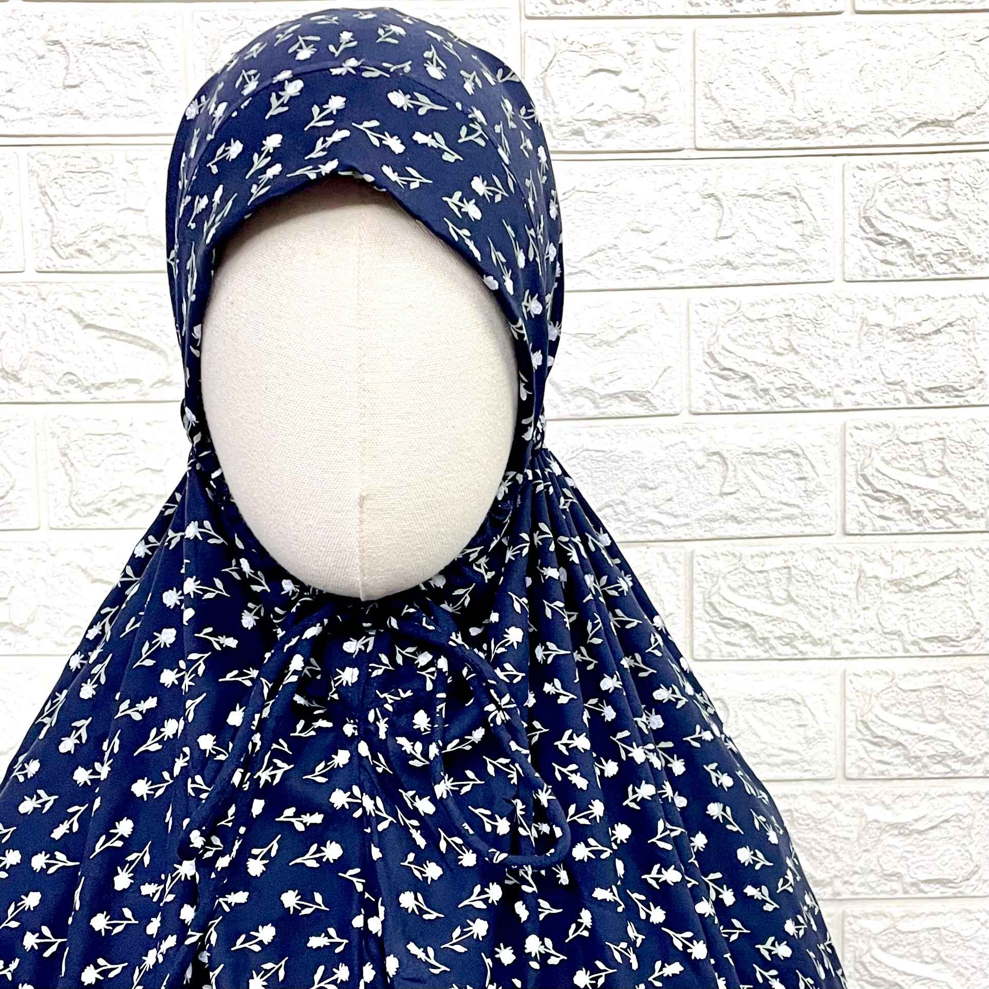 Blue Rayon Cotton Salah Khimar