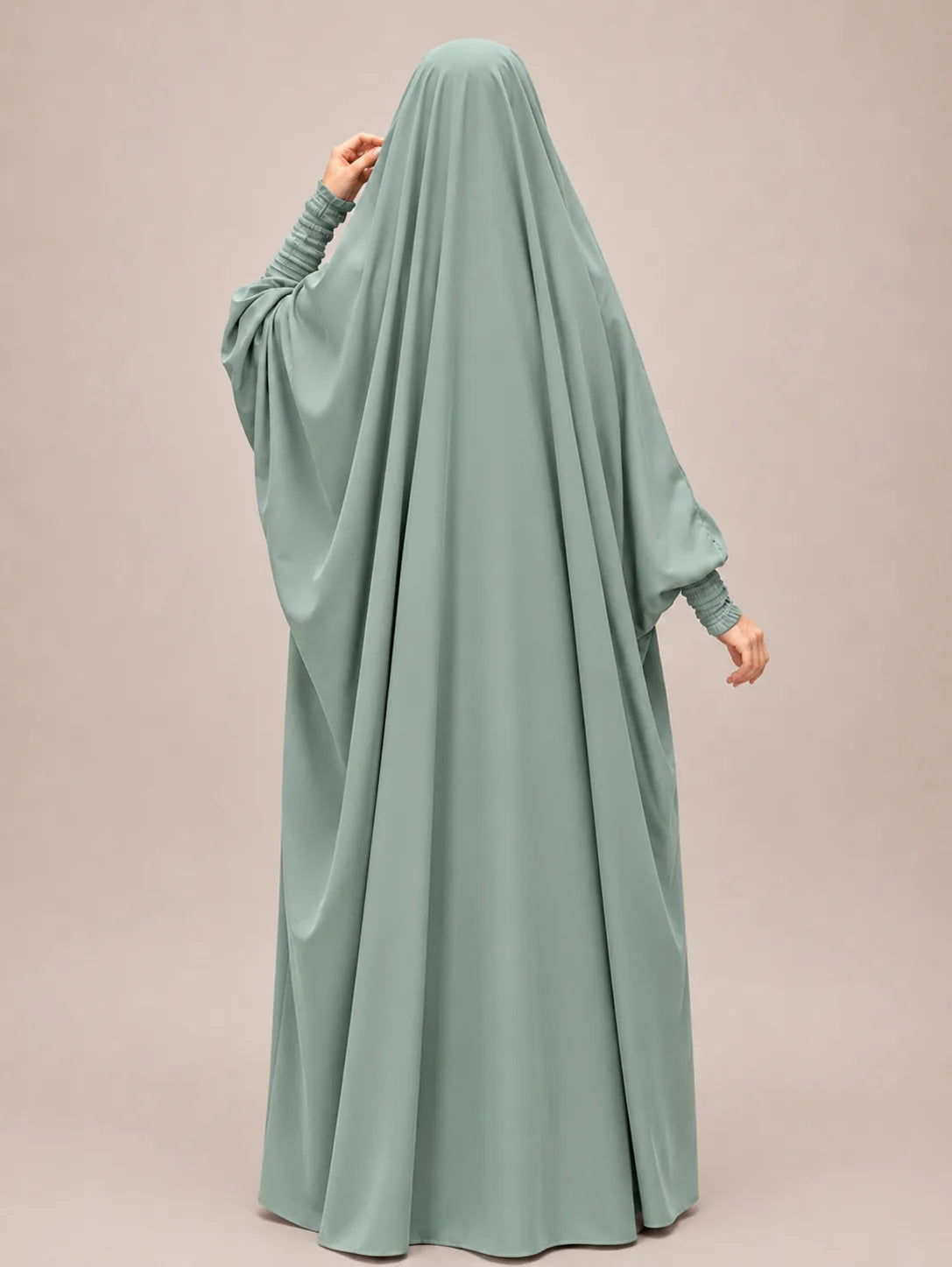 Sapphire Jilbab With Smocked Sleeves