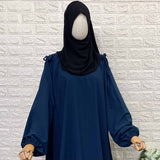 Crystal Blue IQRA String Abaya