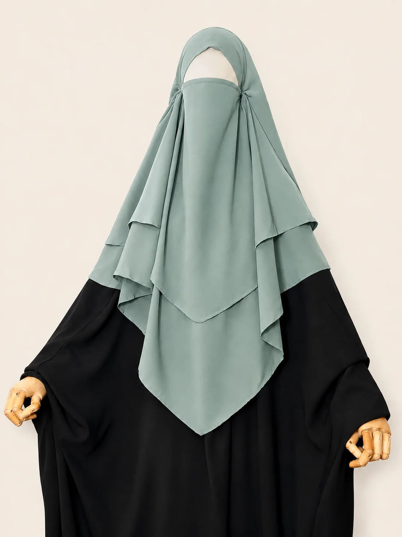 Sapphire Two Layers Diamond Khimar