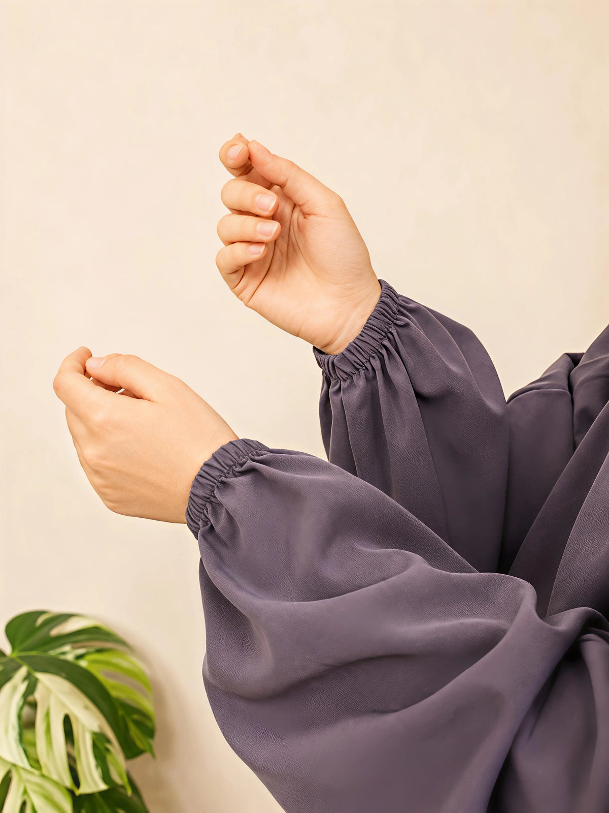Lavender Two Pc Jilbab With Skirt