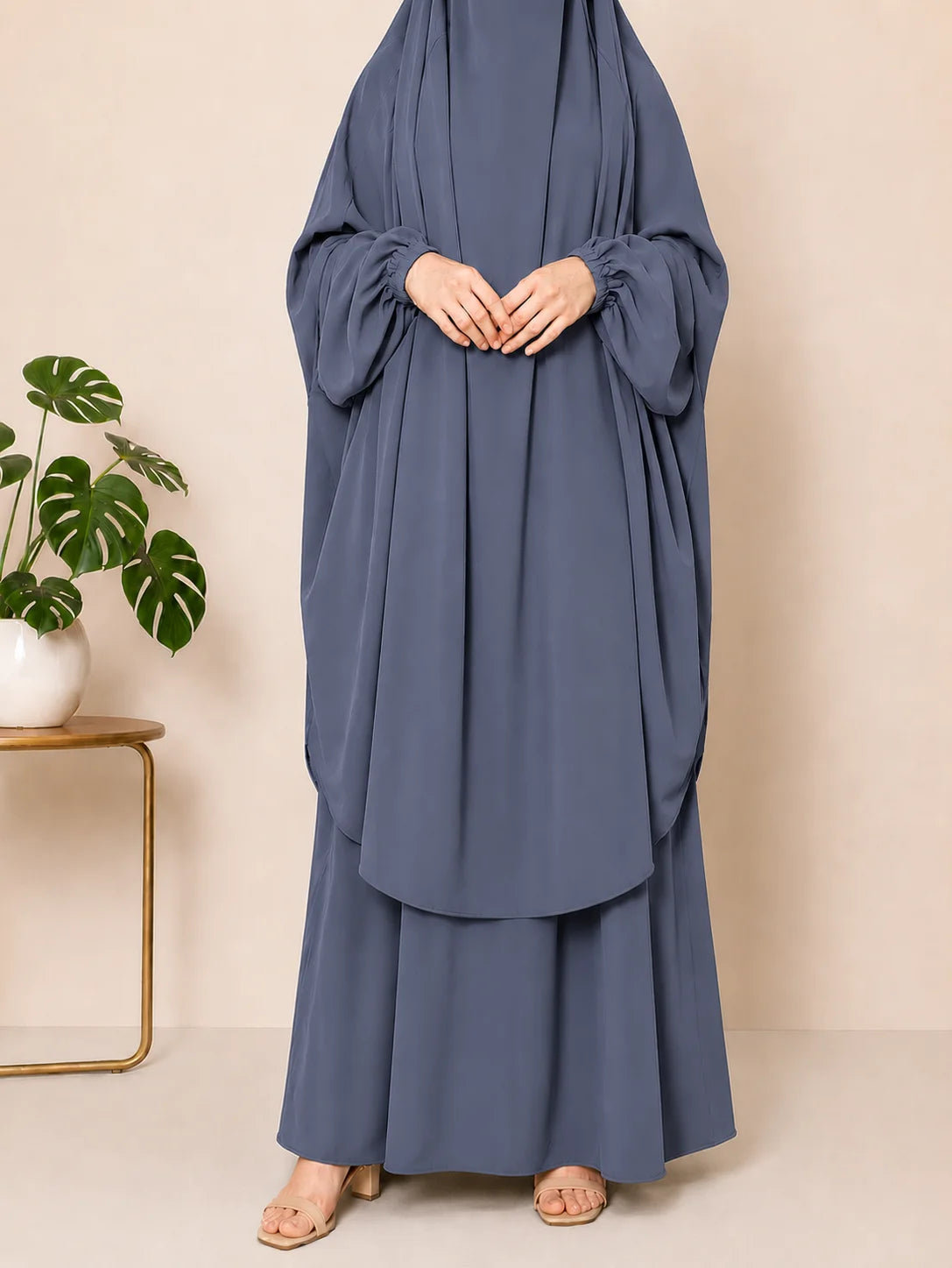 Grey Two Pc Jilbab