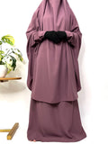 Dusty Mauve Two Pc Jilbab With Skirt
