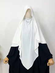 White Flap Diamond Khimar