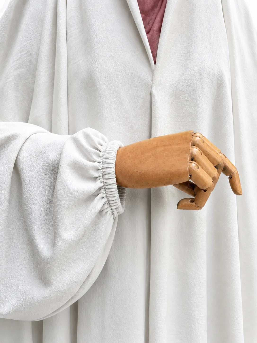 White Irani Chadar With Sleeves