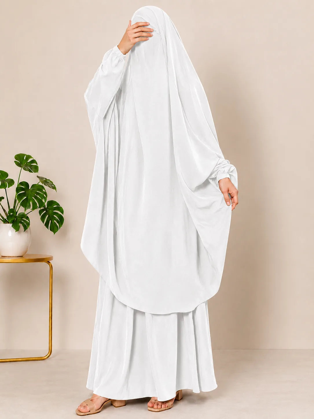 White Two Pc Jilbab