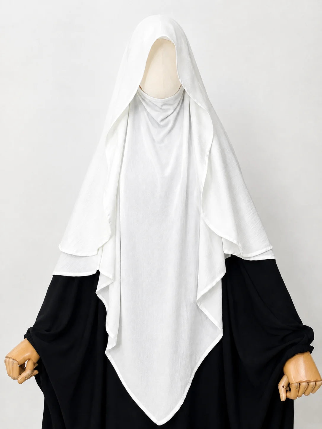 White Flap Diamond Khimar