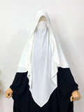 White flap diamond khimar