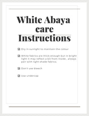 White jilbab with smocked sleeves